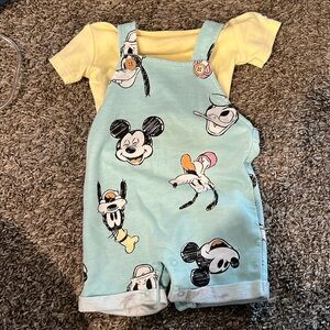 Disney Overall with Shirt outfit